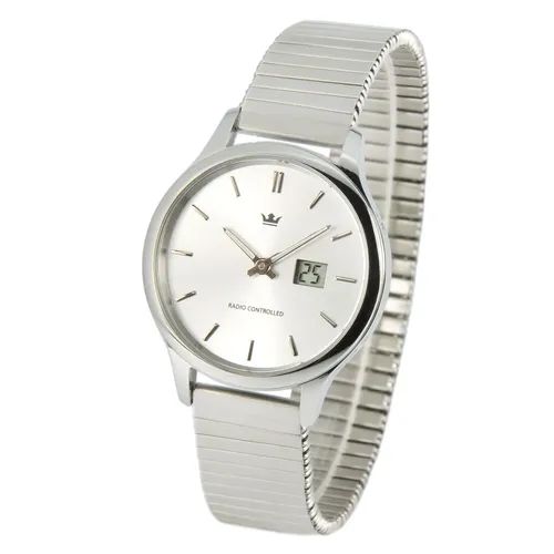 Elegante Damen Funkarmbanduhr (Junghans-Uhrwerk) Edelstahl Armbanduhr 964.4005