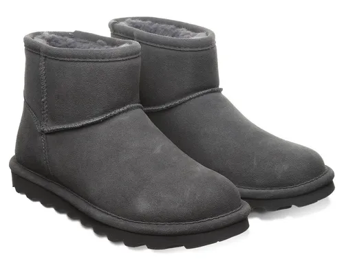 BEARPAW Alyssa Damen Winterstiefelette Lammfellstiefel Boots 2130W Gadget Gray Größe 40 - Wanderschuhe mit innovativer BearCoat Technologie, die Regen und Schmutz abweist. Ideal für kalte Tage – warm, weich und rutschfest für sicheren Halt.