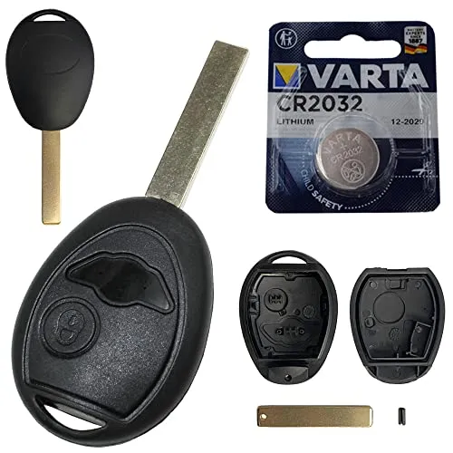 Mini Autoschlüssel 2 Tasten Schlüsselgehäuse One Cabrio Clubman Cooper +Batterie Neu