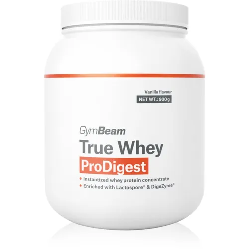 GymBeam True Whey ProDigest Molkenprotein mit Verdauungsenzymen Geschmack Vanilla 900 g
