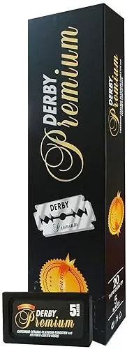 DERBY TOKAI zwarte premium tweesnijdend scheermesjes, 5 Stück (20er Pack), black