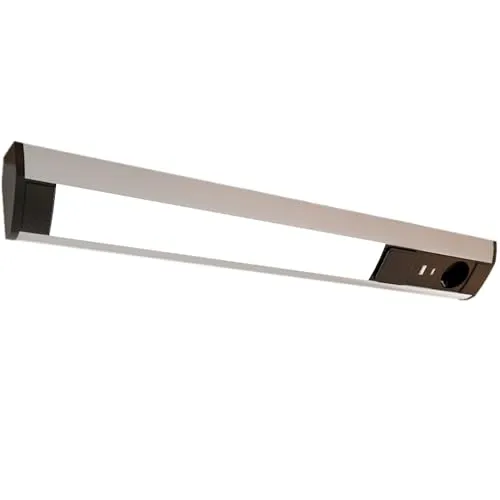 LED Unterbauleuchte mit Schalter und USB-Anschlüssen - Schrankbeleuchtung mit 230VAC Anschluss, 3000 Kelvin und IP20, ideal zur perfekten Ausleuchtung von Küchenarbeitsflächen und einfach zu installieren.