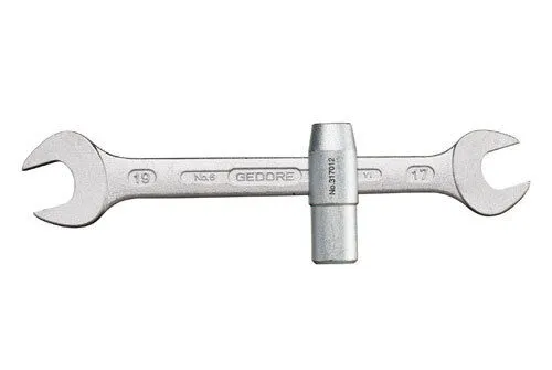 GEDORE Montageschlüssel M10 SW 17x19 mm - Klempnerwerkzeuge für die Waschtisch-Montage, ideal mit verschiebbarem Stockschraubeneinsatz für M10/M12 Befestigungen und perfekt zum Anziehen von Waschtisch-Verschraubungen.