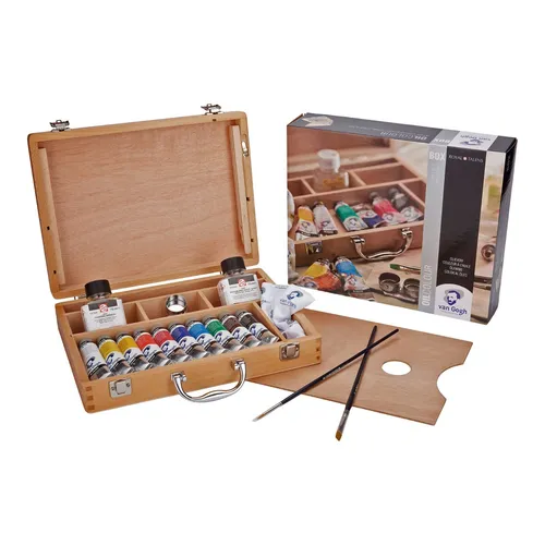 ROYAL TALENS Van Gogh Holzkoffer-Set Ölfarben Basic von Royal Talens