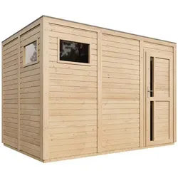 TIMBELA Gartenhaus Holz 6,18 m² aus Kiefer/Fichte