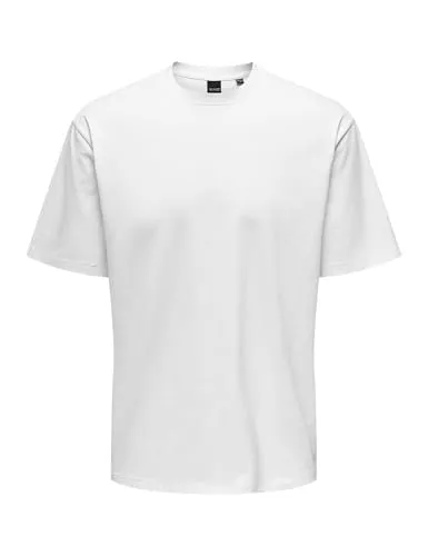 Only & Sons Herren Onsfred Rlx Tee Noos T-Shirt, Bright White, M EU
