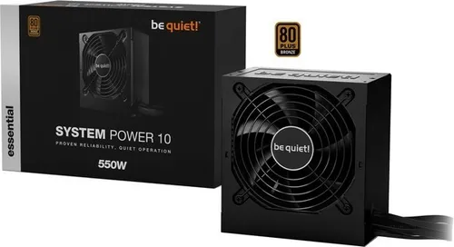 be quiet! SYSTEM POWER 10 550W - 80 PLUS Bronze PC-Netzteil, hohe Effizienz und Zuverlässigkeit für jedes PC-System