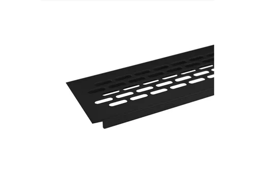 SO-TECH® Lüftungsgitter Lochblech Stegblech, versch. Ausführungen (1 St), 1 Stück 484 x 60 mm schwarz