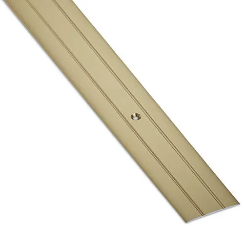 SOTECH 1 Stück Alu Übergangsprofil Cross flach Bodenprofil Tür Übergangsschiene Laminat, Parkett, Vinyl UVM. Breite 37 mm Türschwelle gelocht Aluminium Messing eloxiert Ausgleichsprofil 100 cm