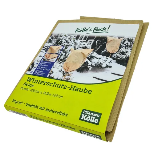 Winterschutz-Vlieshaube, beige, 100 x 120 cm