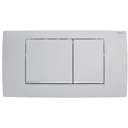 Geberit Twinline Betätigungsplatte 115899JQ1 - Sanitärinstallation, mattchrom-lackiert und easy-to-clean für mühelose Pflege, ideal für 2-Mengen-Spülung