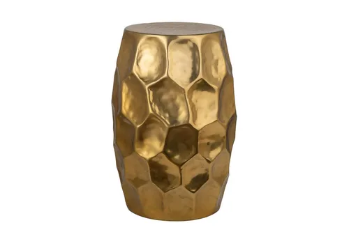 riess-ambiente Beistelltisch ORGANIC ORIENT Ø50cm gold (Einzelartikel, 1-St), Wohnzimmer · Metall · Hammerschlag Design · Handarbeit · rund · Waben