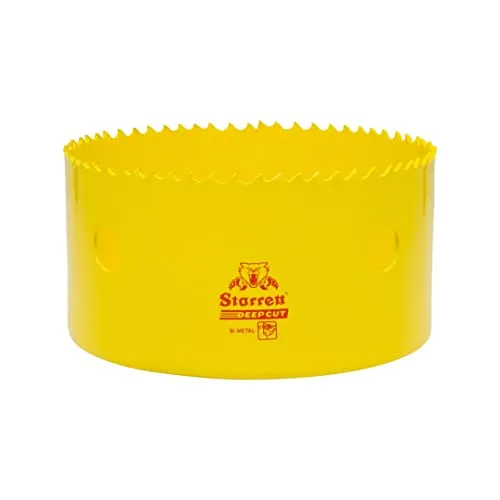 Starrett Tiefschnitt-Lochsäge — DCH0414, robustes Bi-Metall mit extra kobaltfarbenen HSS-Zähnen — für Metalle, Holz, Gusseisen, Glasfaser-Kunststoffe — 108 mm