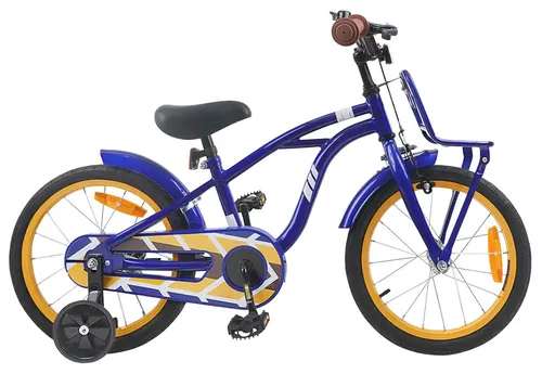 vidaXL Kinderfahrrad 16 Zoll Dunkelblau für 4-6 Jahre