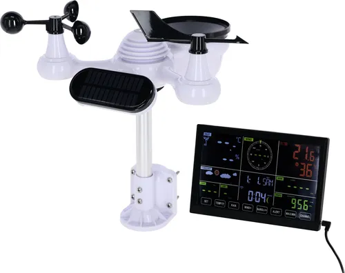 Kerbl Digitale Wetterstation 7in1 WiFi - Wetterstationen mit umfassenden Messungen: Temperatur, Luftfeuchtigkeit, Regen und mehr. Zugriff auf Daten via WLAN und App für aktuelle Trends und Warnungen.