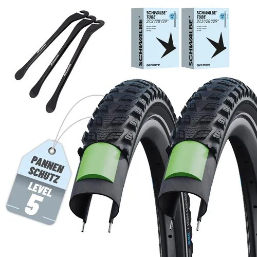 Schwalbe Reifen Marathon 365 28 Zoll Schwarz Reflex – 2er Set - Der Schwalbe Marathon 365 ist der ideale Ganzjahresreifen für Pendler und Tourenfahrer. Mit ausgezeichnetem Pannenschutz und optimalem Grip bei jedem Wetter. Inklusive 3 stabilen Reifenhebern für eine einfache Montage.