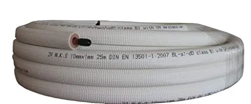 Vorisoliertes Einzelkupferrohr metrisch 6 x 1,0 mm, 25 Meter Rolle, für die Kälte - und Klimatechnik nach EN 12735-1