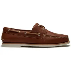 Timberland CLASSIC BOAT BOOTSHOE aus Premium Leder in Braun (Größe 43) - Klassischer Bootsschuh aus hochwertigem Leder, ideal für sportliche Aktivitäten wie Segeln. Bequeme Schnürung und leicht profilierte Gummisohle sorgen für optimalen Komfort und Stabilität.