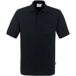 HAKRO Pocket-Poloshirt Mikralinar® 812, schwarz, 4XL - Hochwertiges Herren Poloshirt aus strapazierfähigem Mikralinar®-Material, ideal für gewerbliche Nutzung. Mit praktischer Brusttasche und pflegeleichtem Piqué für höchsten Tragekomfort.