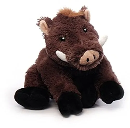 Inware 7450 - Kuscheltier Wildschwein Willi, braun, liegend, 25 cm, Schmusetier