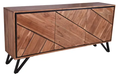 DELUKE Sideboard EBBA Akazie Akazienbraun 76x40x150cm