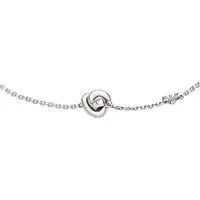 Emporio Armani Armband Silber 925 SENTIMENTAL mit Knoten-Optik - Elegantes Armband aus poliertem Sterlingsilber mit einem stilvollen Knoten-Design. Der Karabinerverschluss und die verstellbare Verlängerungskette sorgen für optimalen Tragekomfort – perfekt für den Alltag.