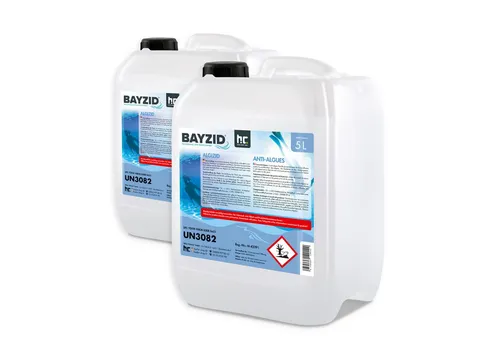 BAYZID 5 L Algizid Algenverhütung für Pools - Effektives Poolzubehör zur präventiven Algenverhütung, chlorfrei und schaumfrei für hygienisch reines Wasser - ideal für unbeschwertes Badevergnügen.