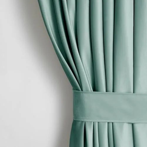 AmeliaHome Set Vorhang Velvet Optik Minze 245x140 cm in türkis von AmeliaHome