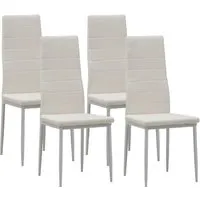 Albatros Esszimmerstühle MILANO 4er Set, Weiss - Moderner Polsterstuhl mit Kunstleder-Bezug - Stühle für Esszimmer und Küche im italienischen Design, pflegeleichtes Kunstleder und dichte Polsterung für höchsten Sitzkomfort – ideal für gesellige Mahlzeiten.