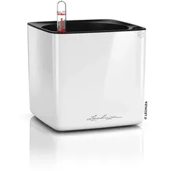 Lechuza Blumentopf klein Cube Glossy 14 weiß highgloss in weiß von Lechuza