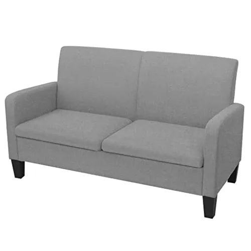 vidaXL 2-Sitzer Sofa Hellgrau - Sofas & Couches – Komfortables Design mit stabiler Kiefernholzstruktur und hochwertigem Stoffbezug für lange Haltbarkeit und stilvolle Einrichtung.