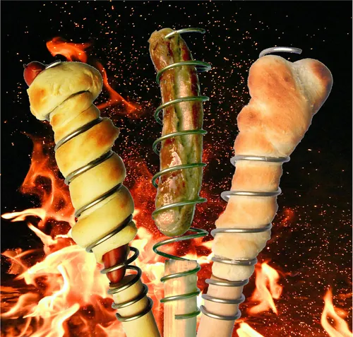 Stockbrot Spieß XXL für Lagerfeuer & BBQ - Ideal für Stockbrot und Hot Dogs: 1,2m lange, rostfreie Grillspieße aus Edelstahl für unvergessliche Lagerfeuer-Abende. Perfekt für Grillliebhaber!