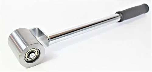 Profi Andrückrolle 60 mm - Metall Andrückwalze für Dachdecker - Robuste Andrückrolle aus schwerem Stahl mit kugelgelagerten Rollen für präzise Folienverarbeitung. Ideal für Dachdecker und Bauprofis.