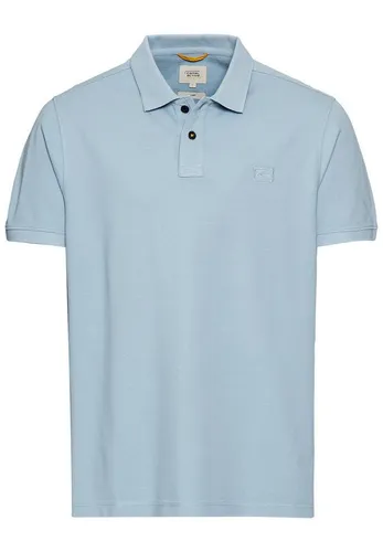 camel active Herren Kurzarm Poloshirt aus Baumwolle Blau - Hochwertiges Poloshirt aus 100% Baumwolle mit Seitenschlitzen für optimale Bewegungsfreiheit. Ideal für einen lässigen Look in der Freizeit.