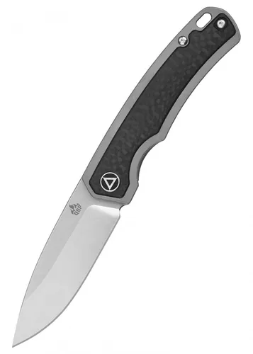Taschenmesser Puffin - stonewashed Klinge mit Titangriff - Hochwertiges Taschenmesser aus CPM S35VN Stahl, ideal für Outdoor, Survival und EDC. Mit robustem Titangriff und Drop-Point Klinge für optimale Leistung.