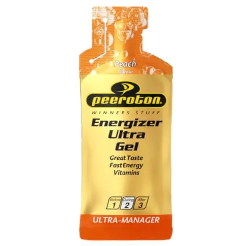 Peeroton Energizer Ultra Gel Peach- Isotonic Energy Gel für maximale Ausdauer mit 26.5 g Kohlenhydraten