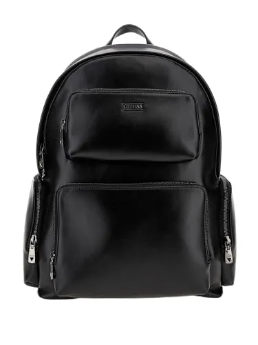 Guess Boston Rucksack schwarz HMBOCAP5342-BLA - Tagesrucksäcke aus hochwertigem Lederimitat, stilvoll und ideal für den täglichen Gebrauch.