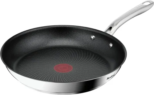 Tefal Infinite Pfanne Induktion 30 cm - Premium Edelstahl Bratpfanne mit langlebiger Antihaftversiegelung und Thermo-Signal für perfekte Brattemperatur, geeignet für alle Herdarten, inklusive Induktion.