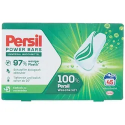 Persil Power Bars Universal Waschmittel - 45 vordosierte Tabs - Waschmittel für 45 Wäschen, biologisch abbaubare Tabs mit Frischeduft, ideal für eine effiziente und umweltfreundliche Wäschepflege.