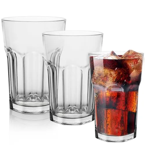 Konzept 11 - Wassergläser Set 6-teilig, Stapelbare Trinkgläser 270ml - Perfekt für Saft, Wasser, Latte Macchiato