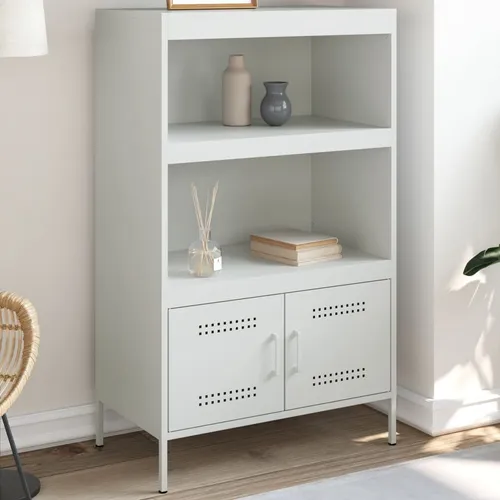 Produktbild vidaXL Highboard Weiß 68x39x113 cm Stahl