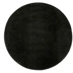 Paco Home Kurzflorteppich, Schwarz, 200x200 cm - Teppiche & Böden, strapazierfähig und für Fußbodenheizung geeignet, sorgt für kuscheligen Komfort und ist leicht zu reinigen.