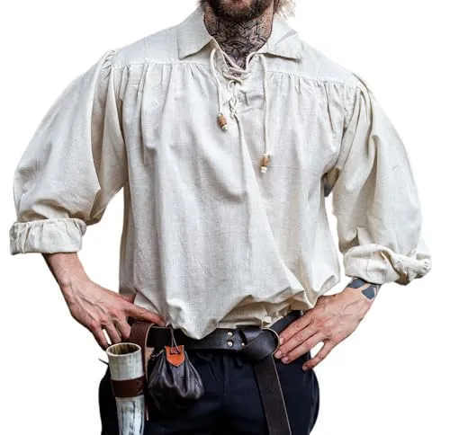 Leonardo Carbone® Piratenhemd Artur mit Kragen von Leonardo Carbone