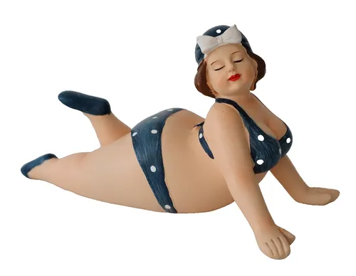 Frau im Bikini Mollige Dicke Dame Badeanzug Rubens Deko Retro Skulptur Figur