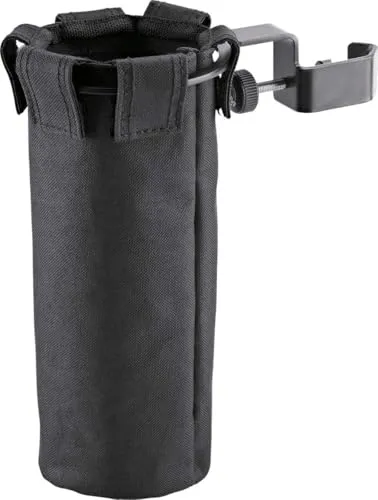 K&M 16450 Drum Stick-Halter - Schwarz Stahl, Nylon - stabiler Köcher zum Festklemmen - für mehrere Trommelstöcke