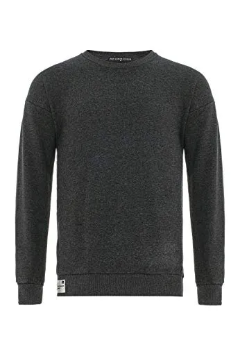 Redbridge Oversize Sweatshirt für Herren Pullover Sweater Longsleeve Premium Basic Real Dunkelgrau XL