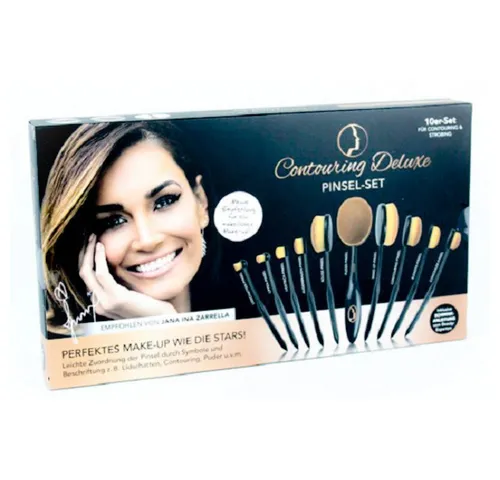 DS Produkte GmbH Kosmetikpinsel-Set Pinsel Set 10 teilig Contouring Deluxe, 10 tlg.