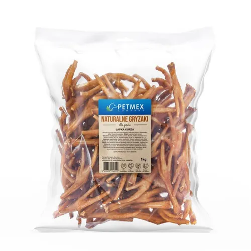 Petmex Hühnerfuß 1kg Naturkauartikel Leckerli für Hunde
