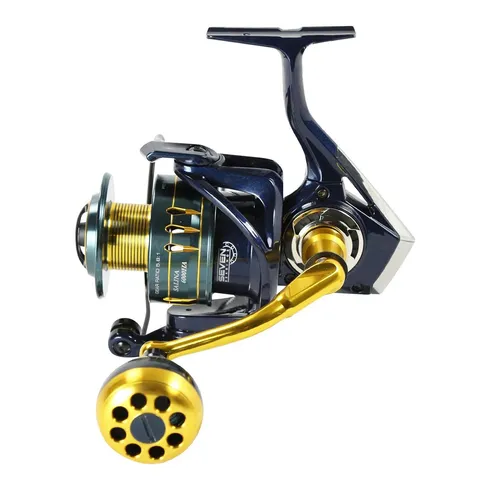 Okuma Salina 14000 Spinning - Hochleistungs Angelrolle für Spinnfischen - Professionelle Angelrolle für Meeresangeln mit 20kg Bremskraft, korrosionsbeständiger LITECAST-Konstruktion und präzisem Dual Force Drag System.