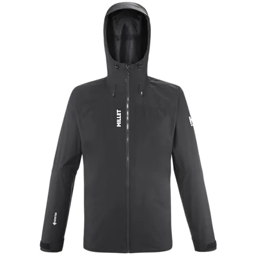 Millet Seneca Gore-Tex 2L Jacke für Herren - Schwarz - M - Laufbekleidung, wasserdicht und atmungsaktiv, ideal für regnerische Bergtouren und Outdoor-Aktivitäten.